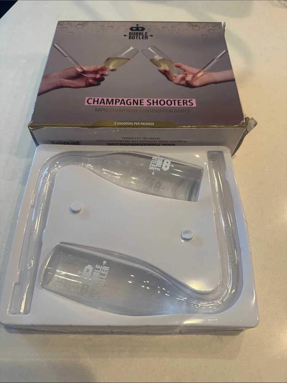 Champagne Shooters Set - Clear Champagne (2 Pack)